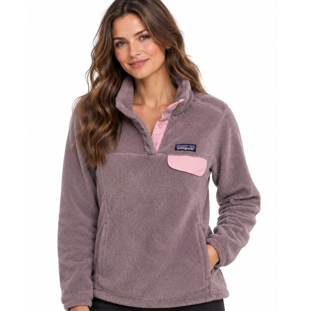 Patagonia Re-Tool Snap T Pullover Womens Small Lavender Fleece Sweatshirt Gorp